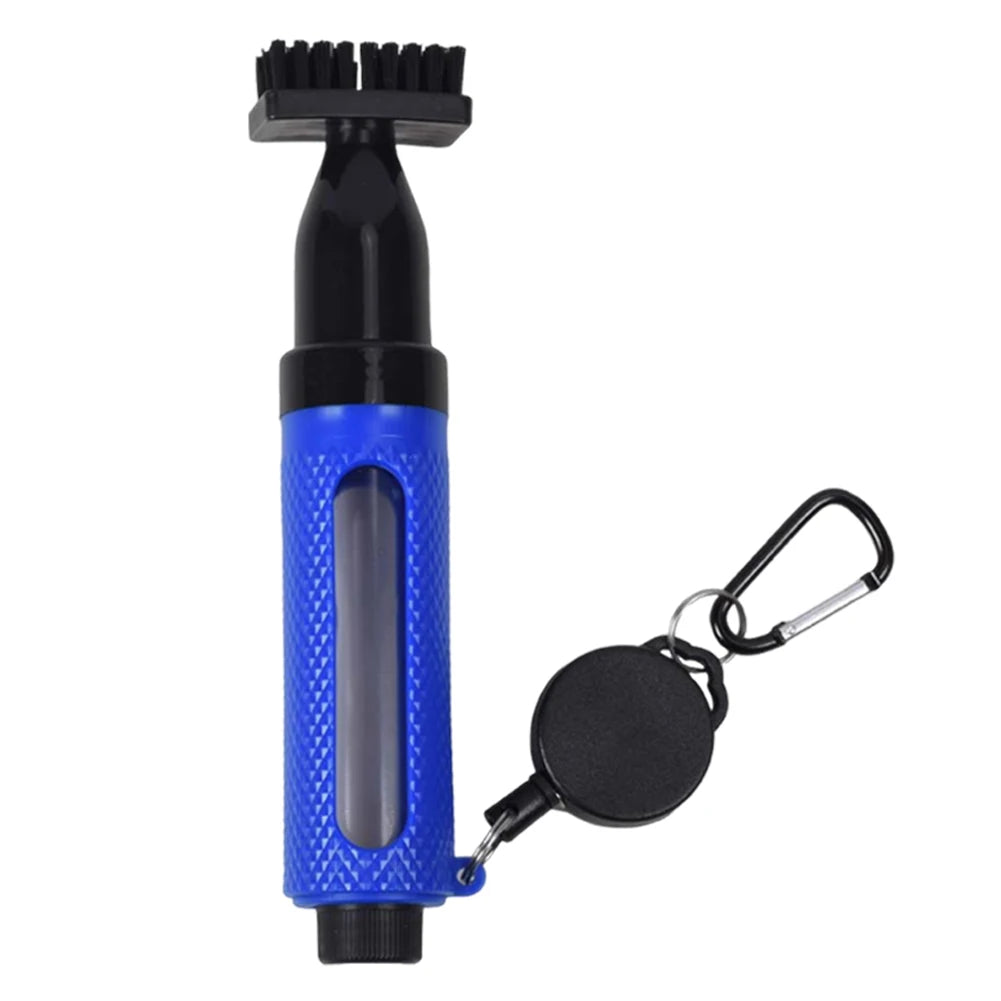 Golf Club Cleaner Brush Golf Cleaning Brush Leak Proof Golf Cue Brush with Bottle & Clip Portable Golf Cleaning Accessories