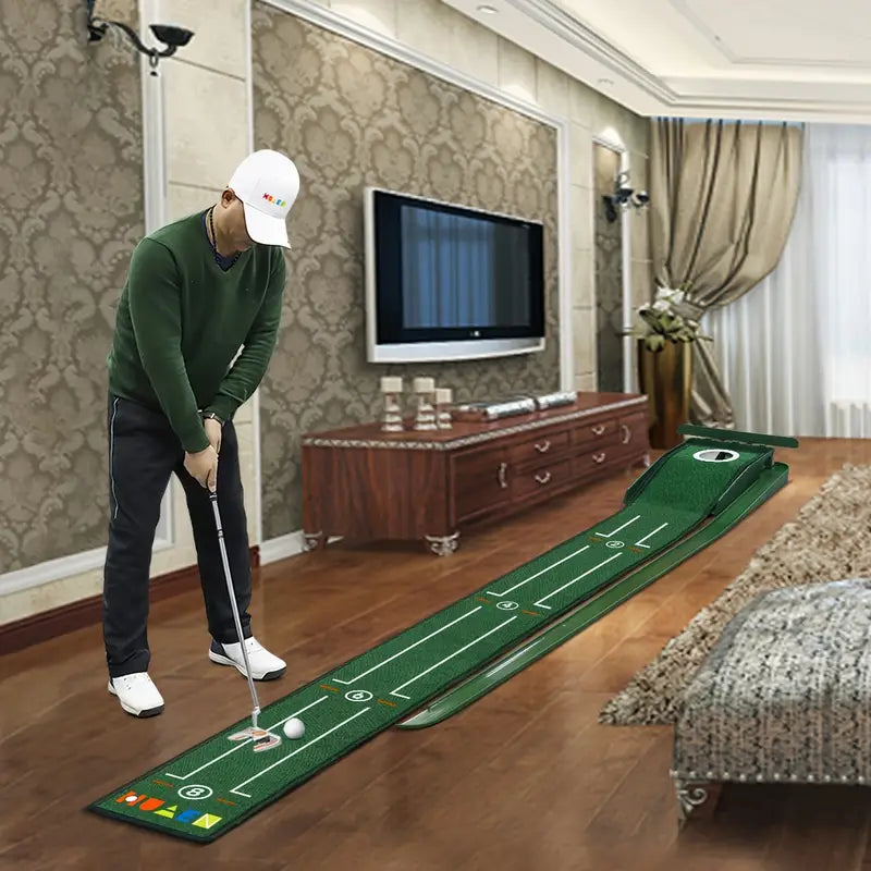 Compact Edition Portable Golf Putting Training Mat-2