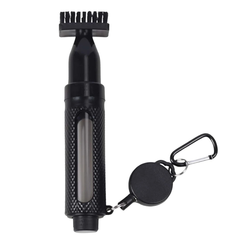 Golf Club Cleaner Brush Golf Cleaning Brush Leak Proof Golf Cue Brush with Bottle & Clip Portable Golf Cleaning Accessories