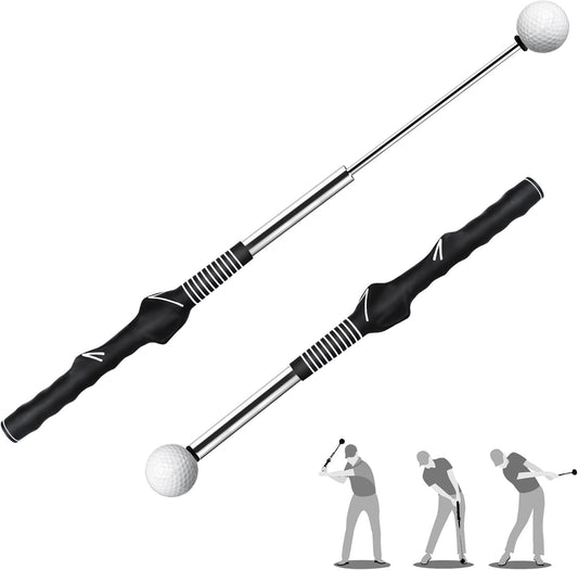 Retractable Golf Swing Training Aid, Golf Grip Trainer & Golf Swing Trainer for Warm-Up